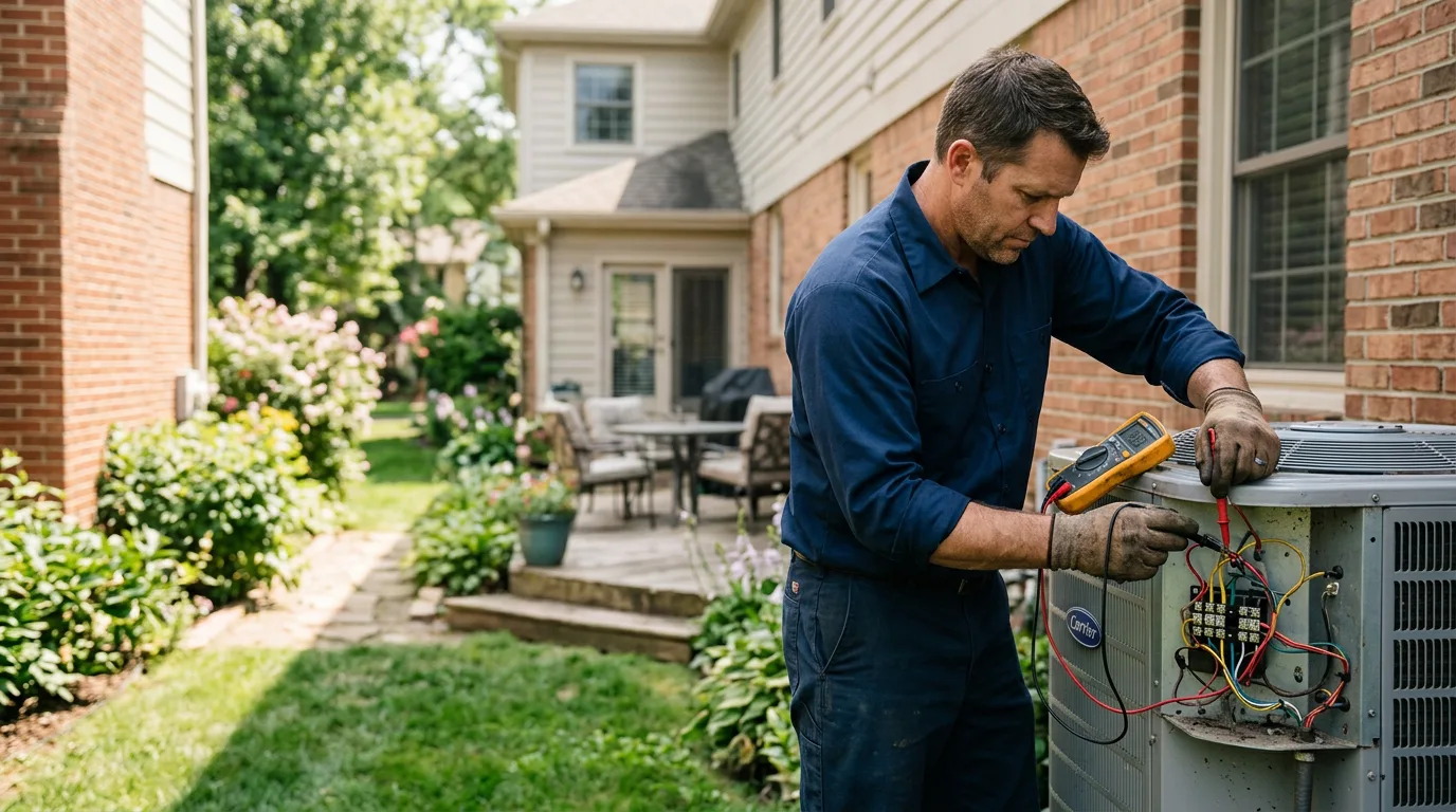 HVAC technician working near Thornton, CA
